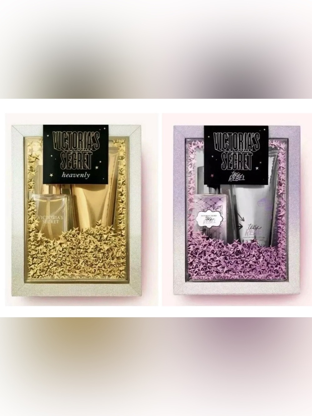 Victoria's Secret HEAVENLY + TEASE REBEL Fine Fragrance Mist Duo Gift Set